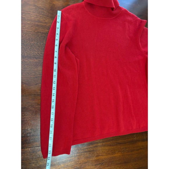 Charter Club Womens Cashmere Turtleneck Sweater XL Red Quiet Luxury Old Money - Picture 6 of 6